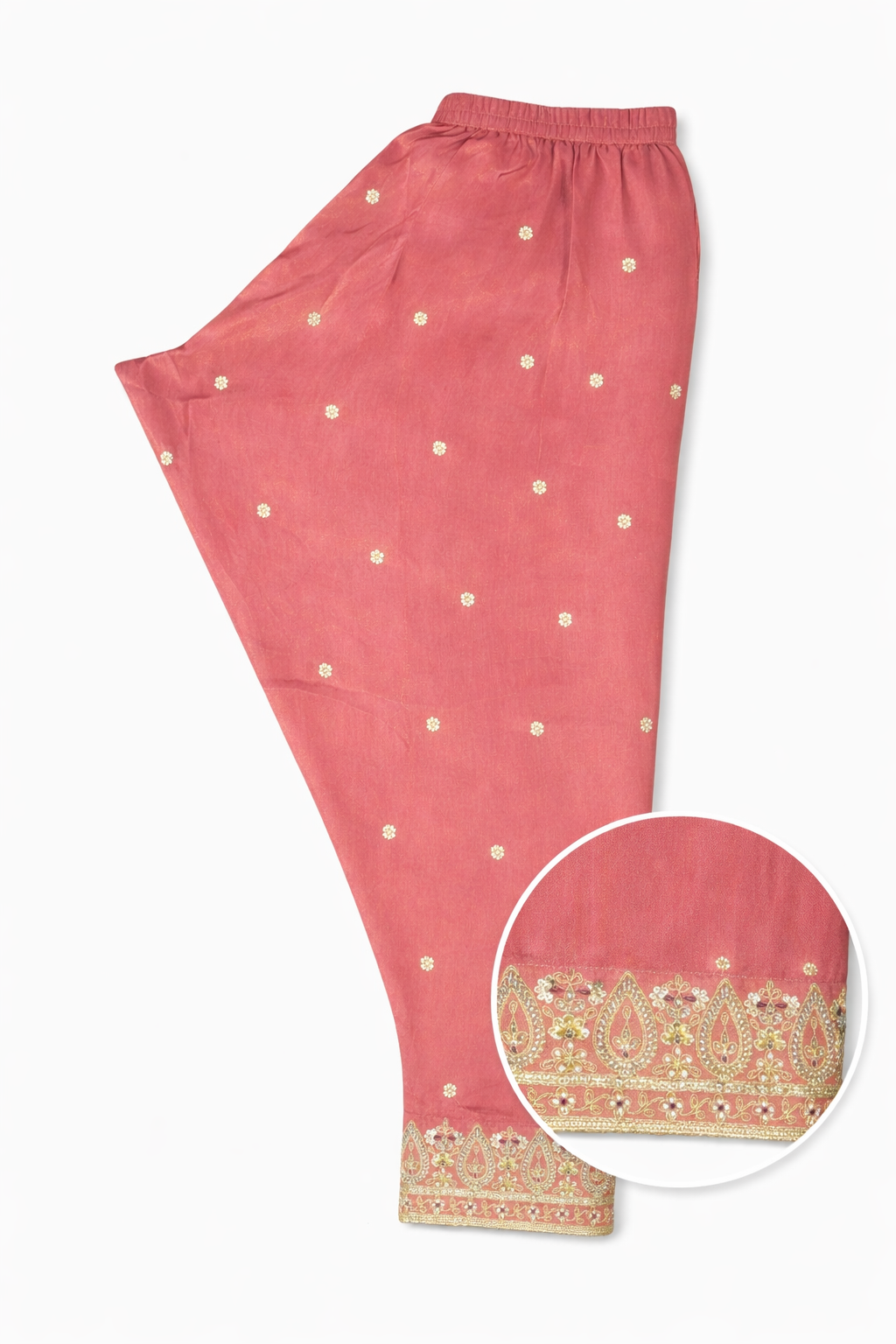 Blush Pink Brocade 3-Piece Salwar Kameez Set