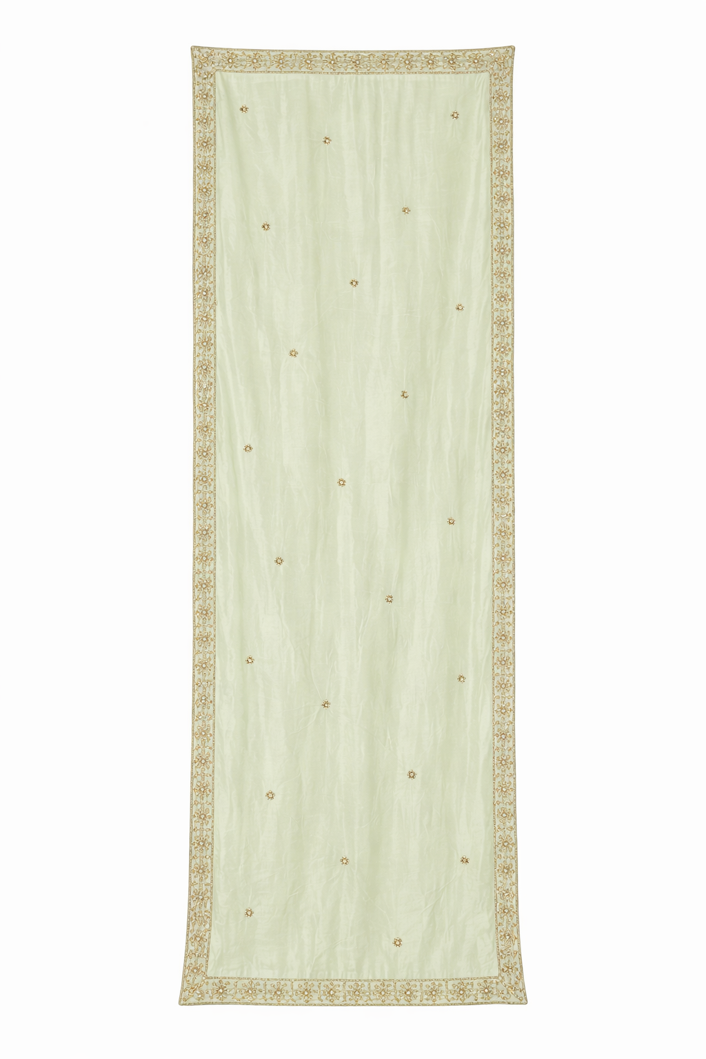 Mint Sage Embroidered Sharara Set in Crepe Silk | 3 Piece Formal Outfit