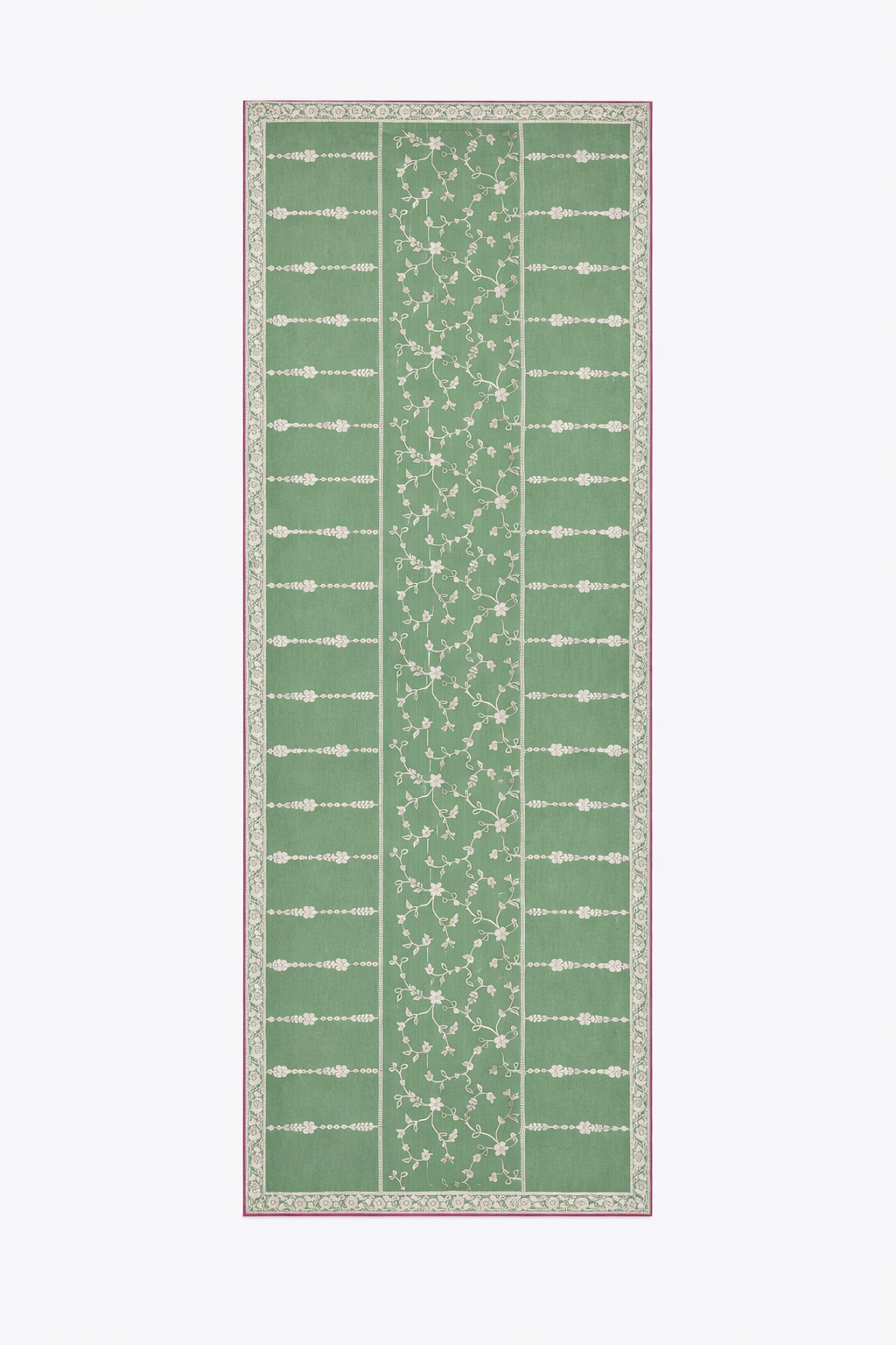 Rose Pink and Olive Green Embroidered Sharara Set